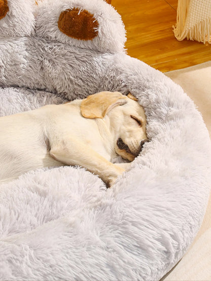 Fluffy Dog Bed Winter Warm Large Pet Products Small Sofa Baskets Pets Kennel Mat Puppy Cats Supplies Basket Blanket Accessories