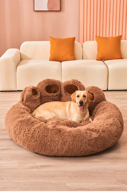 Fluffy Dog Bed Winter Warm Large Pet Products Small Sofa Baskets Pets Kennel Mat Puppy Cats Supplies Basket Blanket Accessories