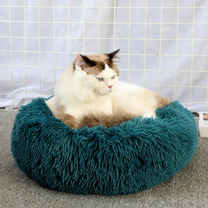 Super Soft Pet Cat Bed Plush Full Size Washable Calm Bed Donut Bed Comfortable Sleeping Artifact Suitable For Winter