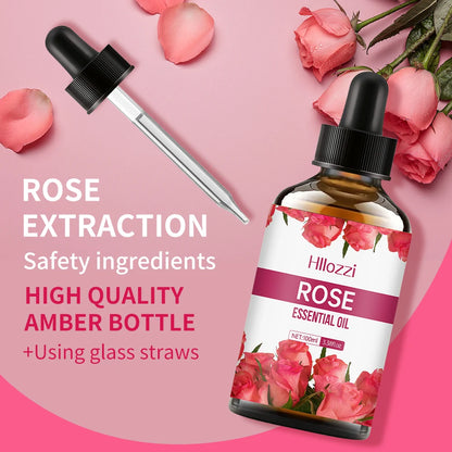 Hllozzi Premium-Huile Essentielle à la Rose